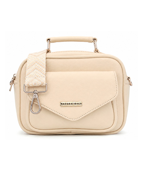 Cartera con correa Agatha color marfil