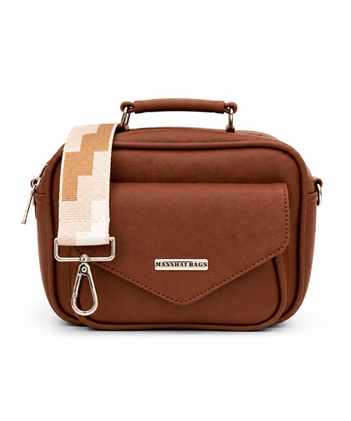Cartera con correa Agatha color moca