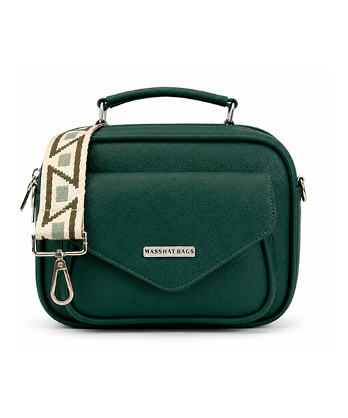 Cartera con correa Agatha color verde pino
