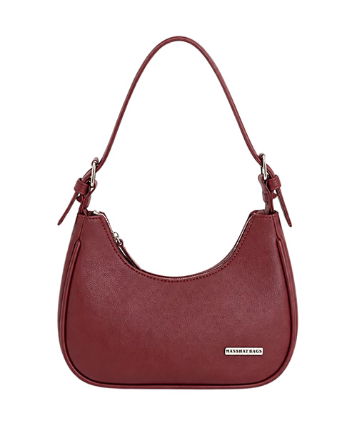 Cartera Luna color vino tinto