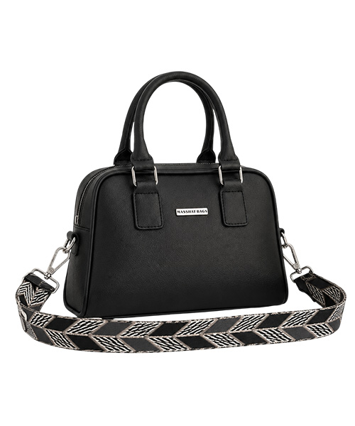 Cartera con correa Silvana color negro