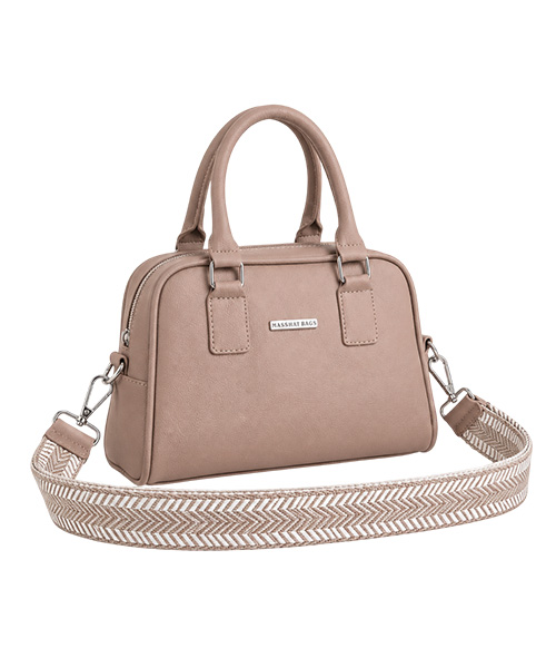 Cartera con correa Silvana color nude